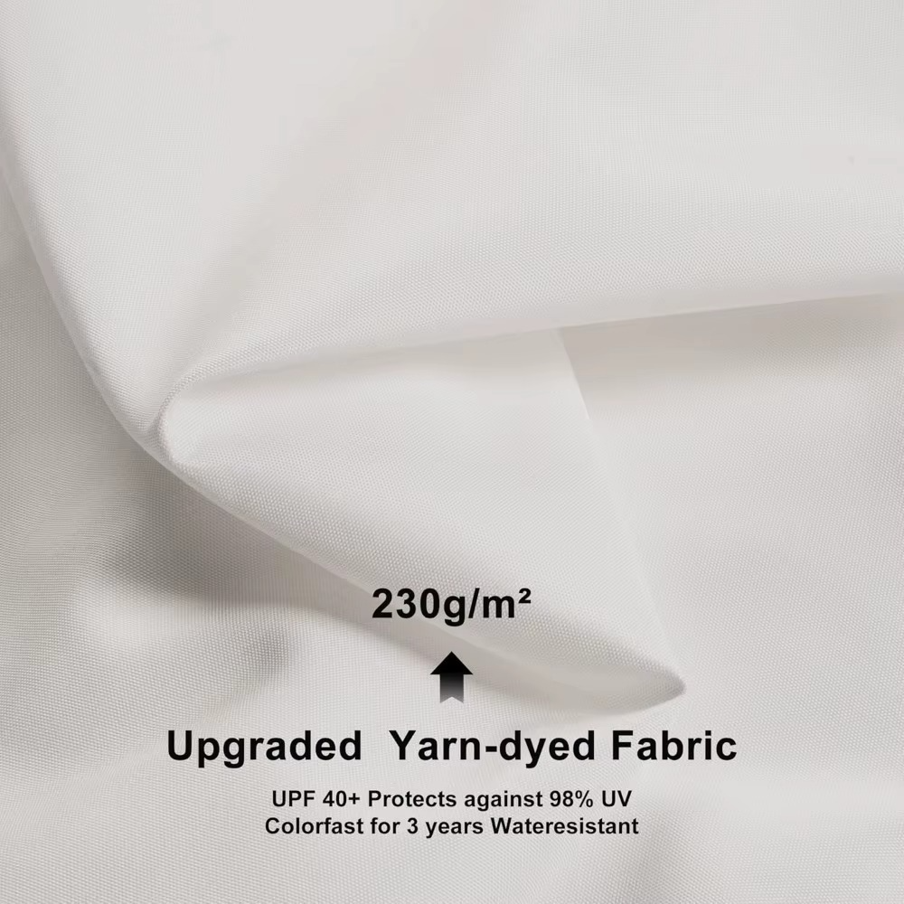 مظلة خارجية من الألومنيوم مقاس 10×10 مع مظلة قابلة للسحب شديدة التحمل وظل مزدوج للفناء الخلفي