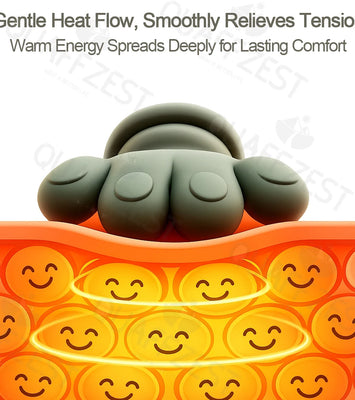 Real Touch Heat Massager, Neck Massager with Fingers, Deep Kneading Electric Back Massager, 3 Speed Modes, Portable Massage Device for Home, Office & Travel (Green)